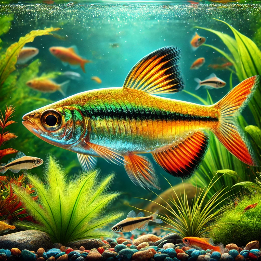 Barbus arulius Τρεις -ζώνης γενειοφόρος