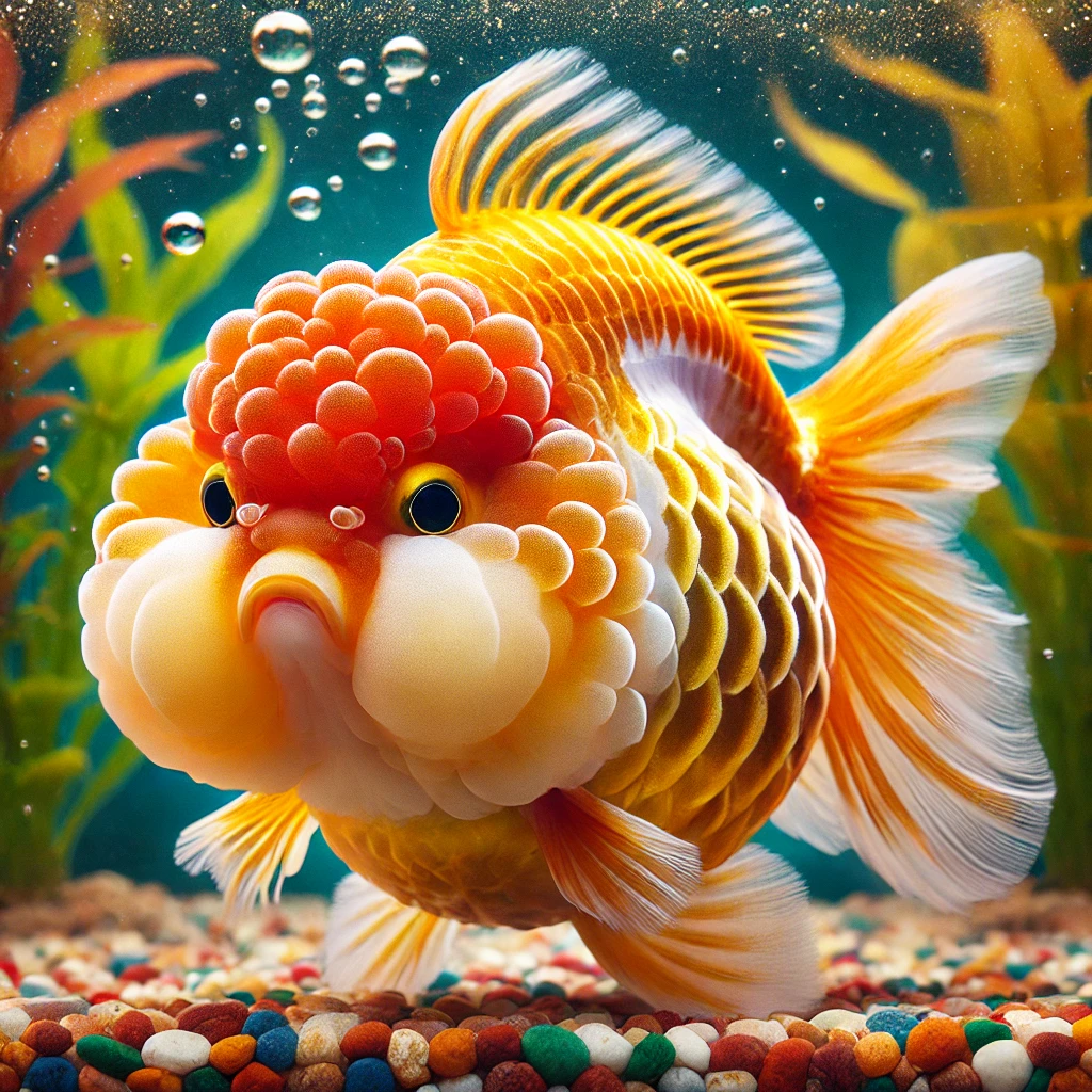 Carassius auratus lion Κεφάλαιο του Λιοντάρι