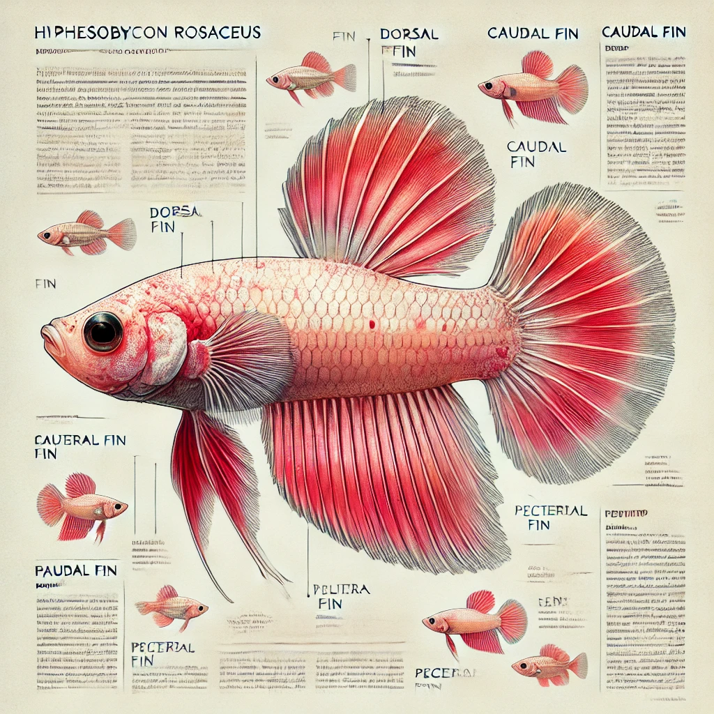 Hyphessobrycon rosaceus Ροζ tetra