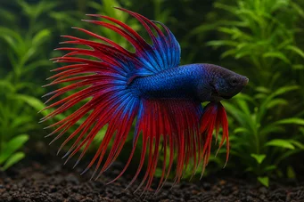 Betta splendens crowntail (Μαχητής κορώνας)