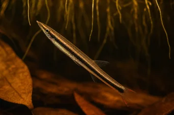 Nannostomus eques (Σωληνοειδές στόμα -To -Mouth μολύβι)
