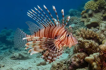 Pterois radiata (Ακτινοβολημένο ψάρι)