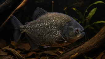 Serrasalmus rhombeus (Ο Pacu έβλεπε, λευκό piranha)