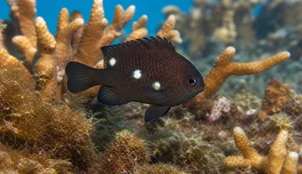 Stegastes planifrons Κυρία πορτοκαλί