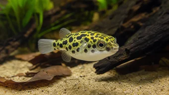 Tetraodon schoutedeni Κονγκό Tetraodon, Leopard Tetraodon