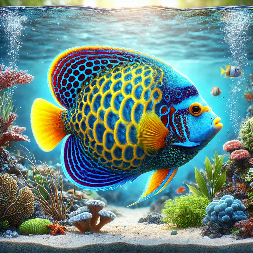 Pomacanthus semicirculatus Ημίξη