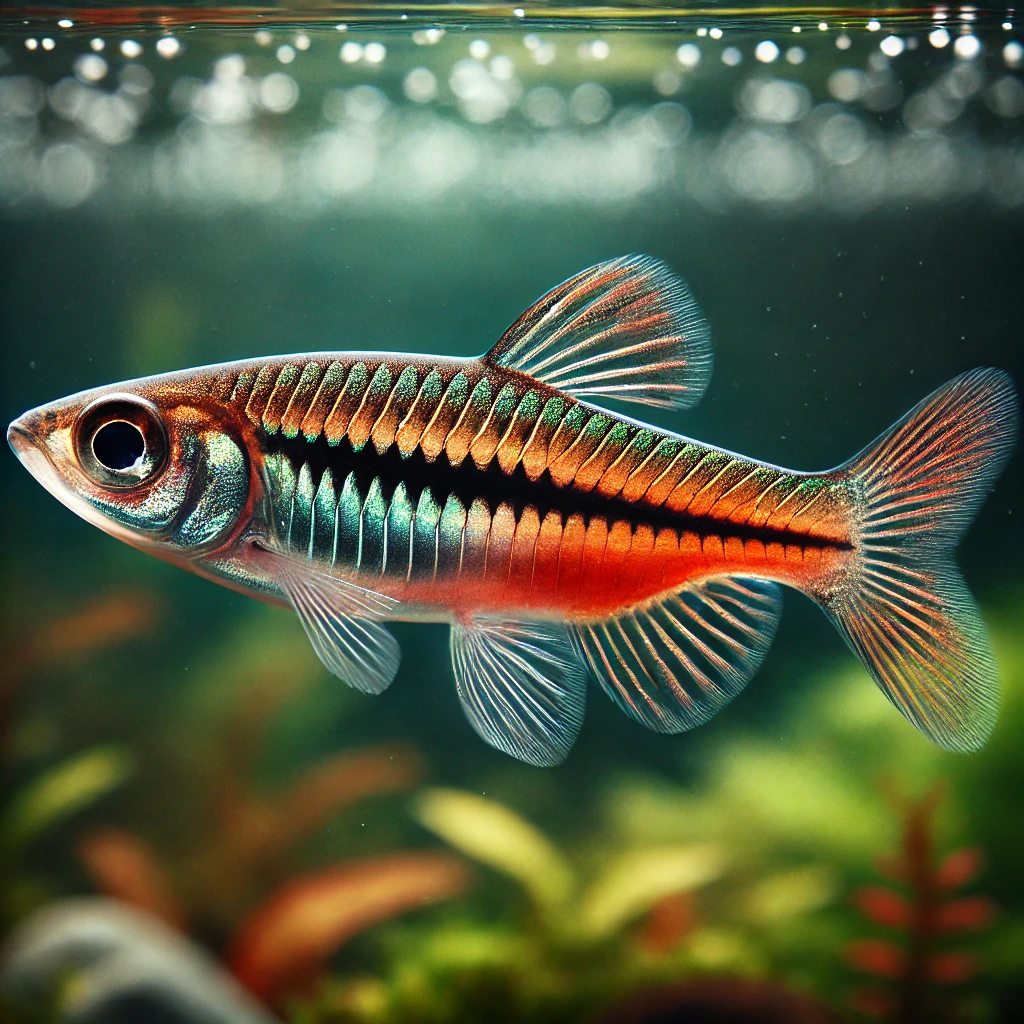 Rasbora pauciperforata Κόκκινη γραμμή Rasbora