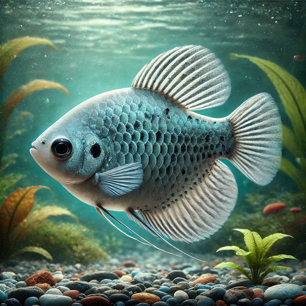 Trichogaster trichopterus Τρία σημεία, μπλε γκουραμί